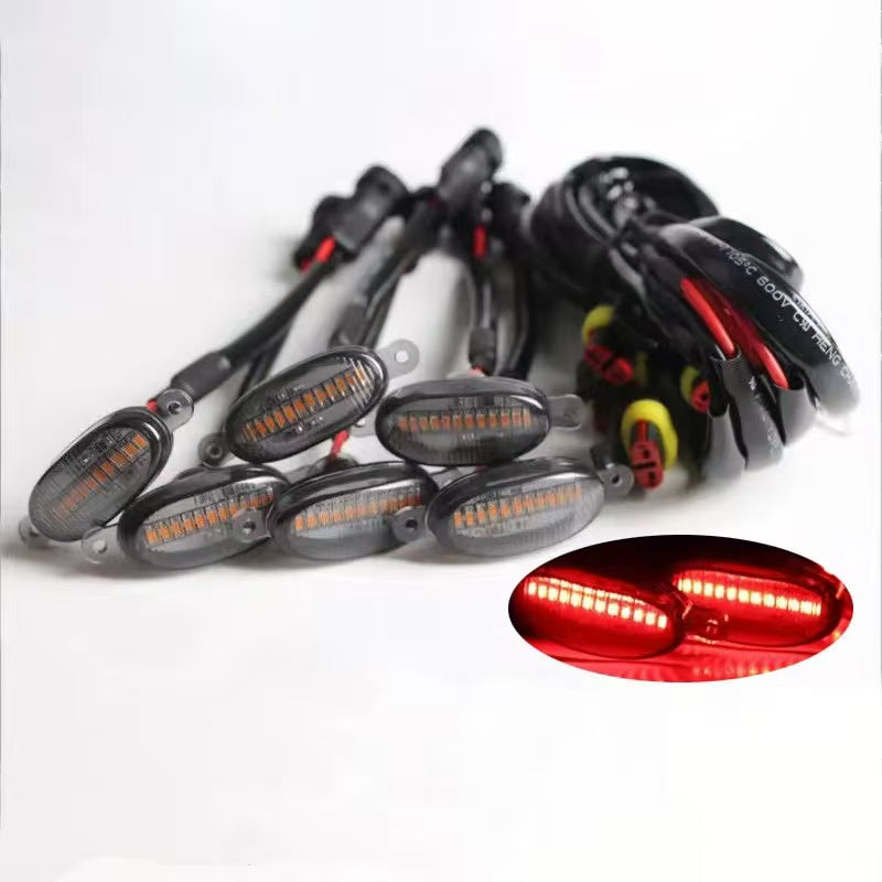 Universal Raptor Style Grille Marker Lights Kit (4-Piece) - Amber / White LED - Fits Toyota 4Runner, Tacoma, Tundra, Jeep & Trucks