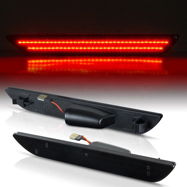 Smoked LED Rear Side Marker Lights for 2015-2023 Ford Mustang