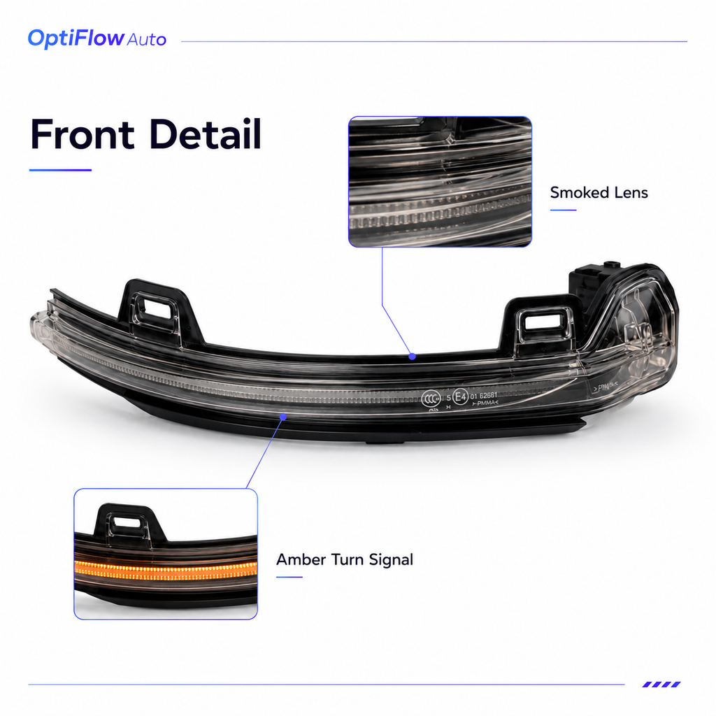 Left Side Mirror Turn Signal Light for Mercedes-Benz C-Class W206 S-Class W223 E-Class W214 | OEM A0999063703 | E-Mark Certified Indicator