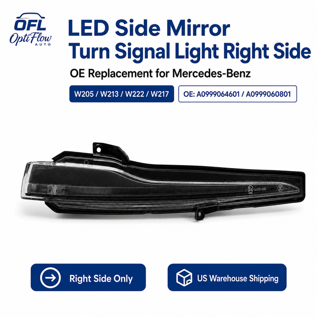 Pair Mirror Turn Signal Lights For Mercedes W205 W213 W222 GLC A0999064601 4701