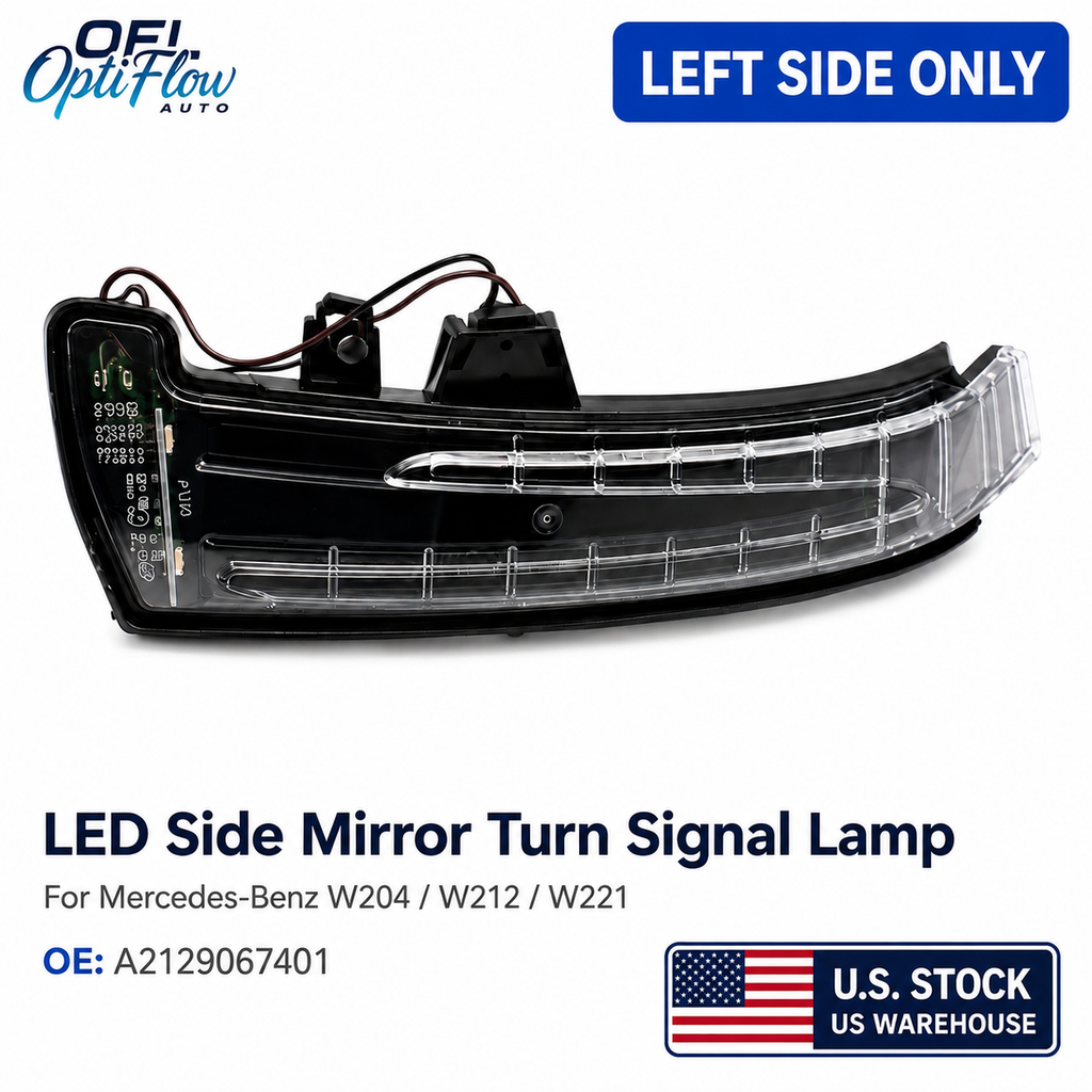 Pair Mirror Turn Signal Lights For Mercedes W204 W212 W221 A2129067401 7501