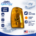 Ford Transit Indicator Turn Signal Mirror White Right Left Set 14-22MK 8 1847387 Pair Amber Mirror Turn Signal Lights For Ford Transit 150 250 350 2015-2020