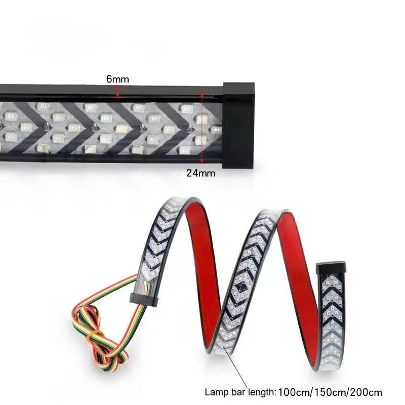 60" / 48" LED Tailgate Light Bar - Fishbone Arrow Style - Sequential Turn Signal & Brake Strip for Trucks (F150, Silverado, Ram, Tacoma)