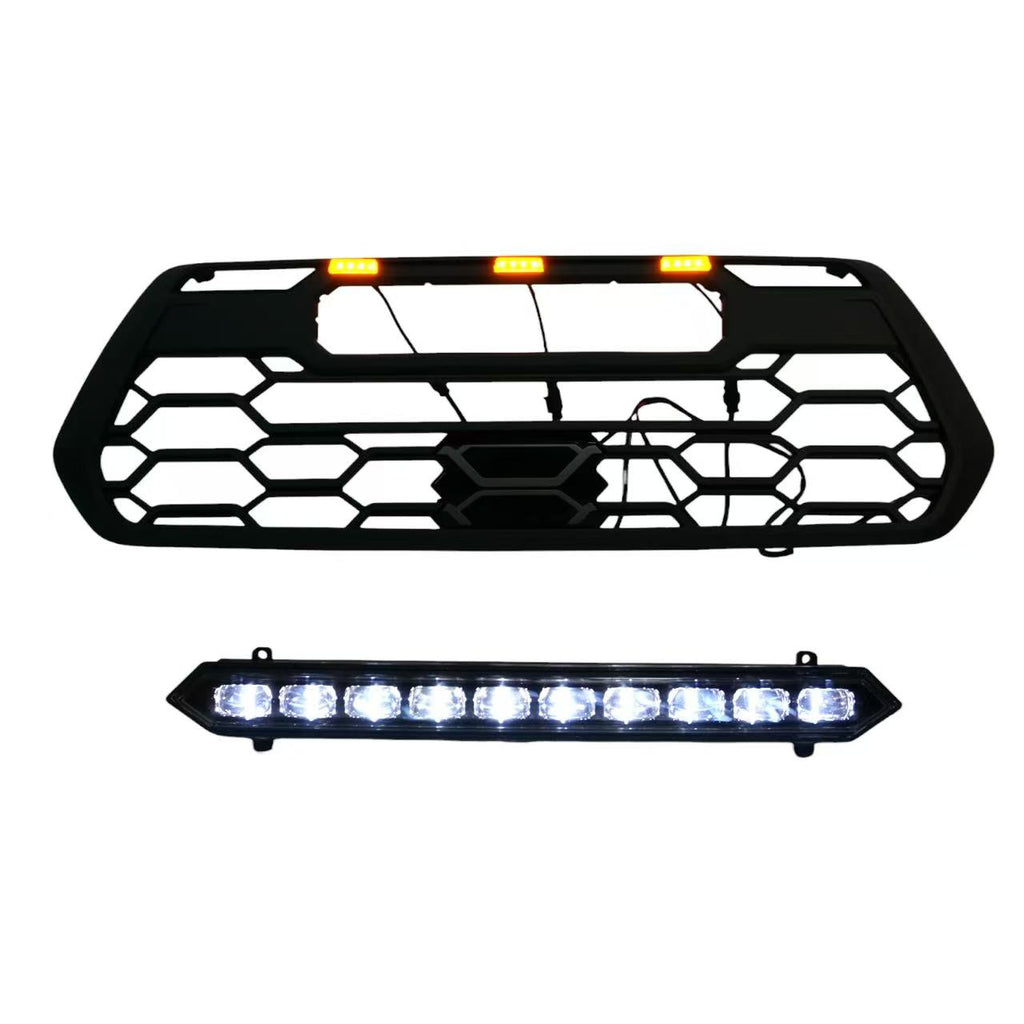 2016-2023 Toyota Tacoma TRD Pro Style Honeycomb Front Grille with LED Marker Lights