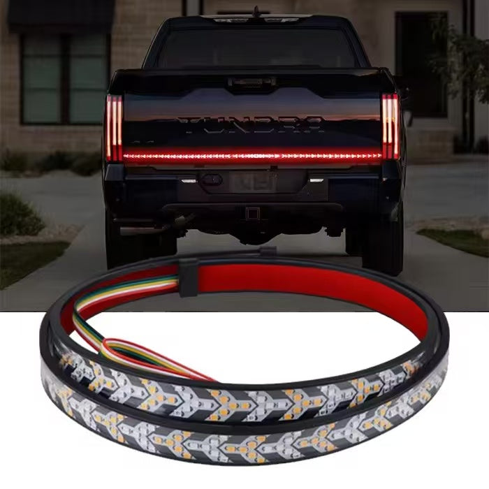 60" / 48" LED Tailgate Light Bar - Fishbone Arrow Style - Sequential Turn Signal & Brake Strip for Trucks (F150, Silverado, Ram, Tacoma)