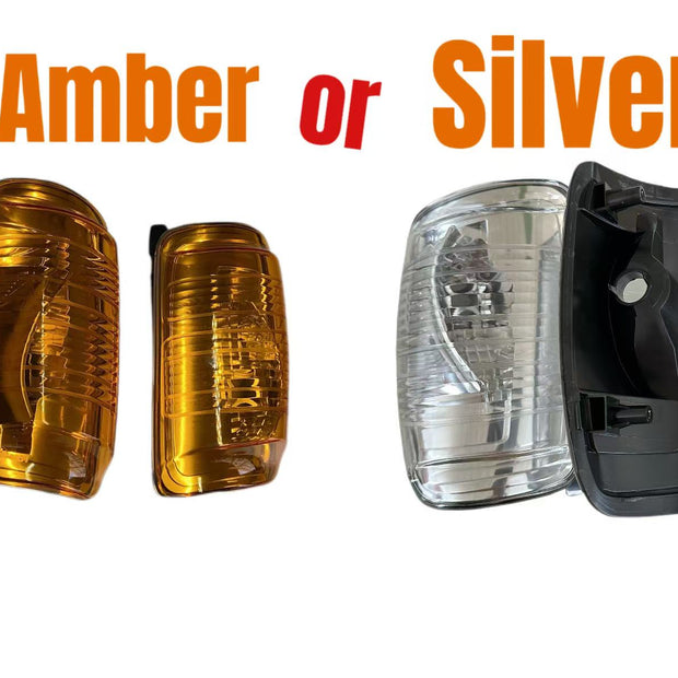 Ford Transit Indicator Turn Signal Mirror White Right Left Set 14-22MK 8 1847387 Pair Amber Mirror Turn Signal Lights For Ford Transit 150 250 350 2015-2020