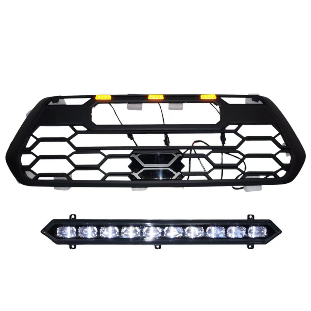 2016-2023 Toyota Tacoma TRD Pro Style Honeycomb Front Grille with LED Marker Lights