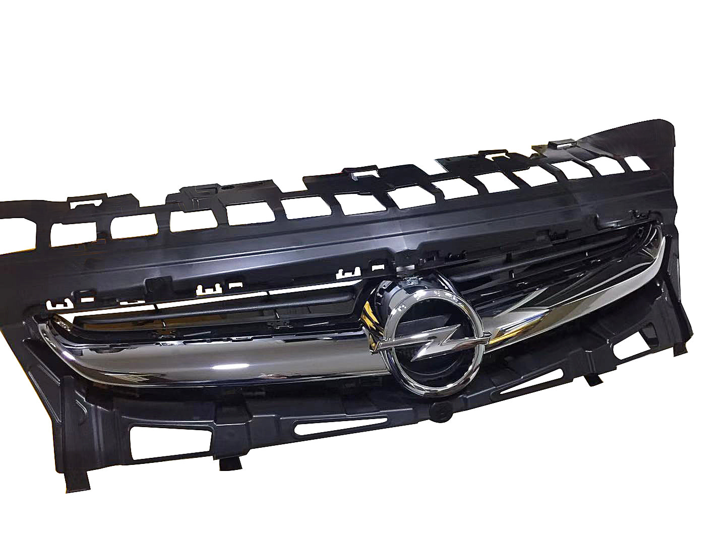 Front Bumper Radiator Grille Set for Opel / Vauxhall Astra J (2012-2015 Facelift) - OEM 13368852 / 13387218 - Premium Chrome Finish