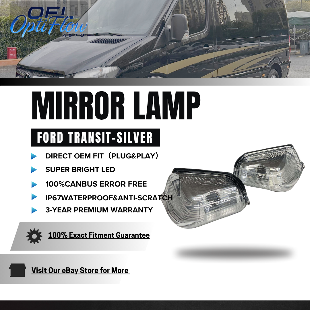 Crystal Clear Side Mirror Turn Signal Lights for Mercedes Sprinter T1N / Dodge / Freightliner (1995-2006) - Modern Upgrade - E-Mark Certified