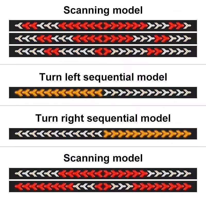 60" / 48" LED Tailgate Light Bar - Fishbone Arrow Style - Sequential Turn Signal & Brake Strip for Trucks (F150, Silverado, Ram, Tacoma)
