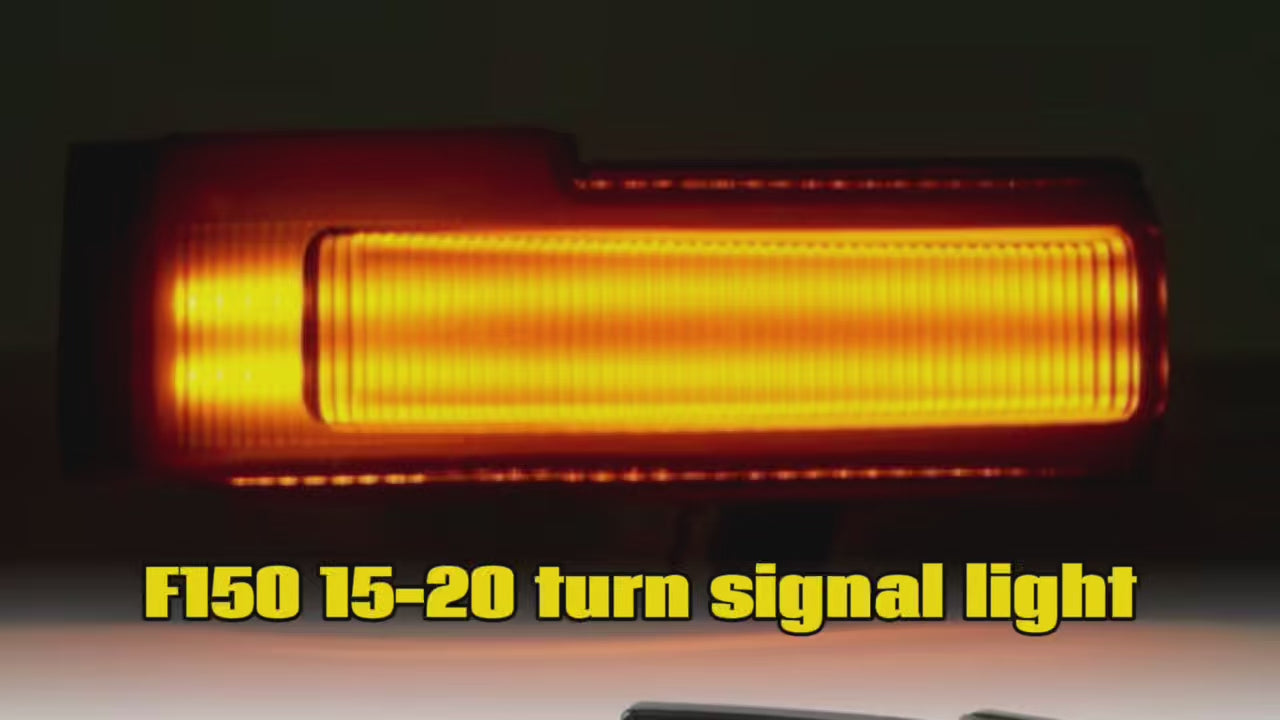 Smoked Sequential LED Mirror Turn Signal Lights for 2015-2020 Ford F-150