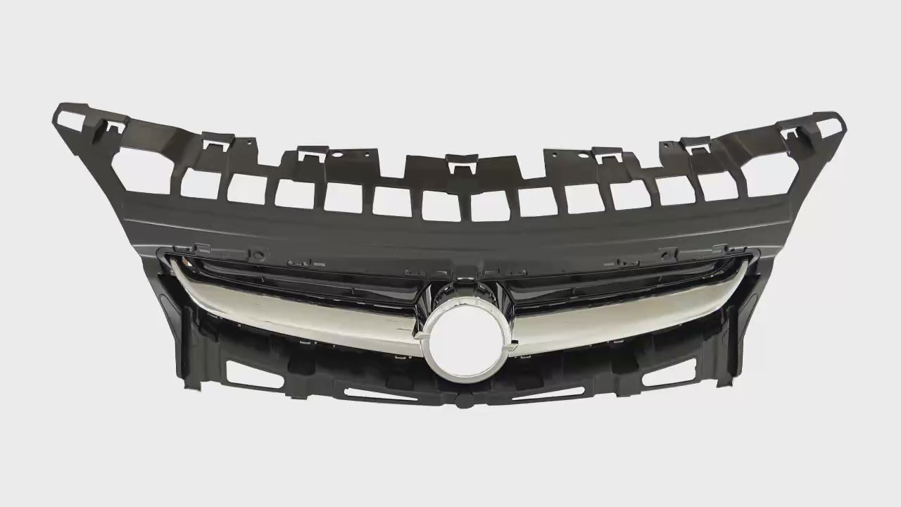 Front Bumper Radiator Grille Set for Opel / Vauxhall Astra J (2012-2015 Facelift) - OEM 13368852 / 13387218 - Premium Chrome Finish